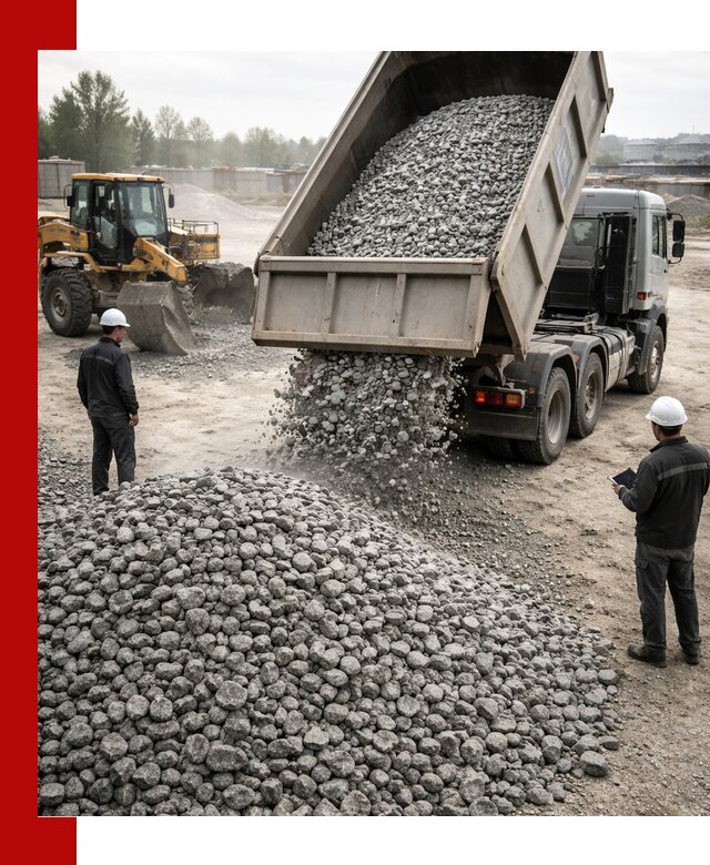 Доставка гранитного щебня фракции 20-40 в Лесне