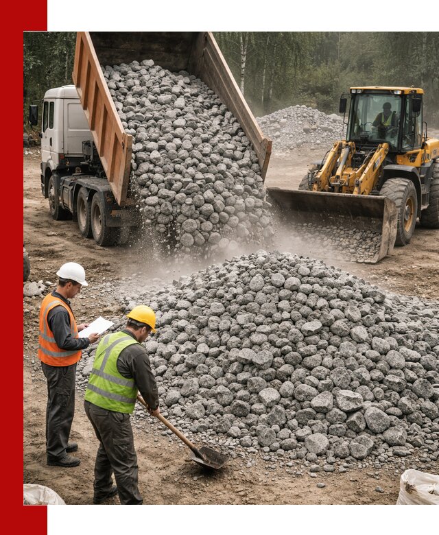 Гранитный щебень фракция 70-150 доставка в Лесне