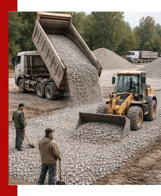 Купить гравийный щебень фракция 20-40 в Лесне с доставкой