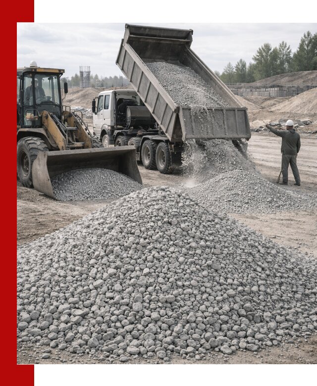 Доставка известнякового щебня фр. 5–20 в Лесне
