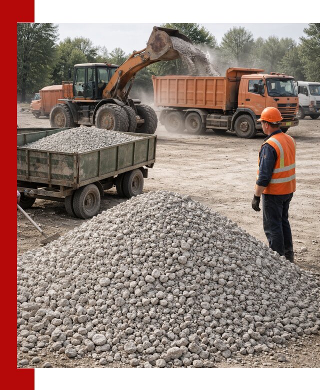 Доставка известнякового щебня фракция 20–40 в Лесне