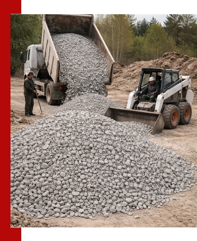 Доставка доломитового щебня в Лесне напрямую от карьера