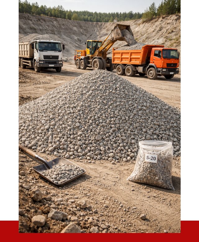 Доломитовый щебень фр. 5-20 в Лесне от 4366 р. | ПРОНЕРУДЛсн