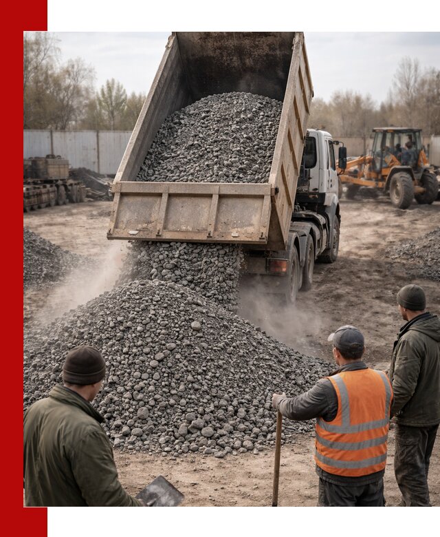 Доставка шлакового щебня в удобные сроки по выгодной цене в Лесне