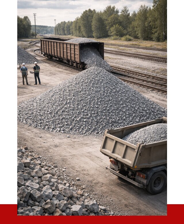 Железнодорожный щебень 20-60 в Лесне от 1767 р. | ПРОНЕРУДЛсн