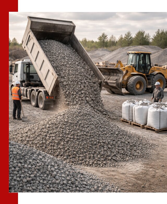 Бетонный щебень фракция 5–20 с доставкой в Лесне