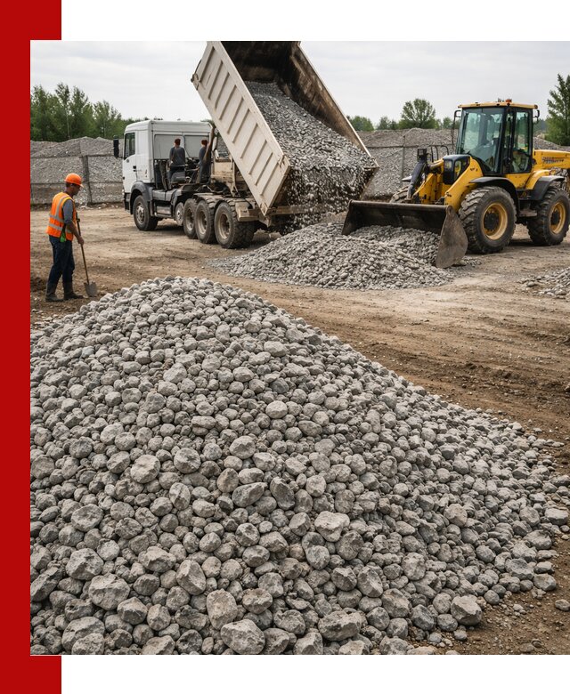 Доставка бетонного щебня фракции 40-70 в Лесне