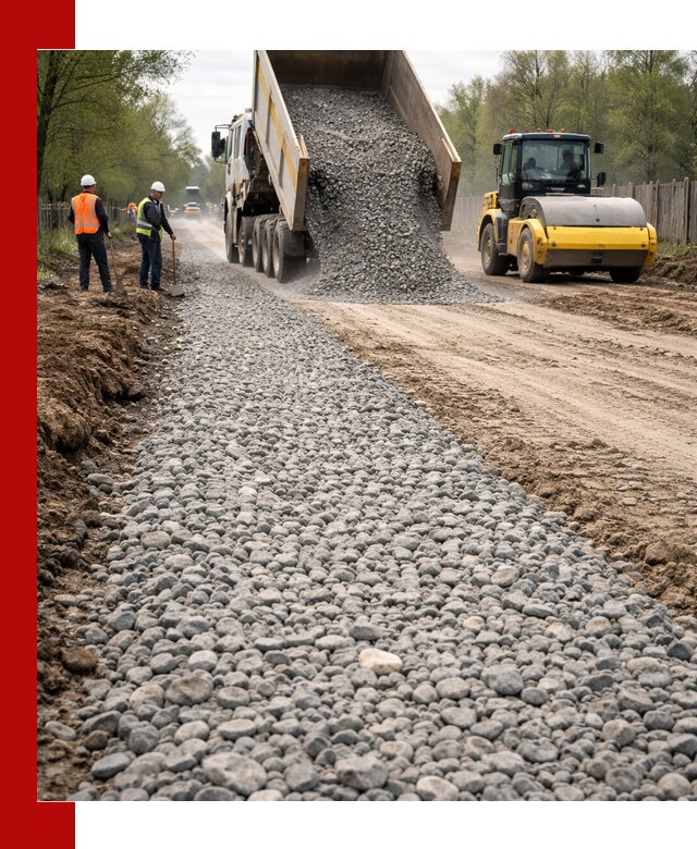 Доставка щебня для отсыпки дорог в Лесне высокого качества