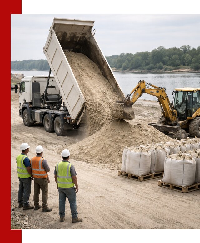 Доставка речного песка в Лесне самосвалами и погрузкой