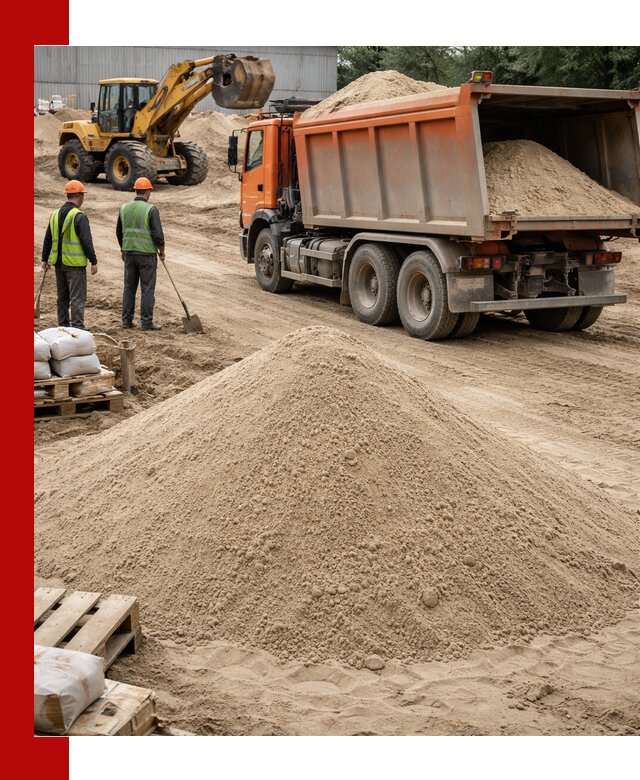 Доставка и продажа мытого речного песка в Лесне