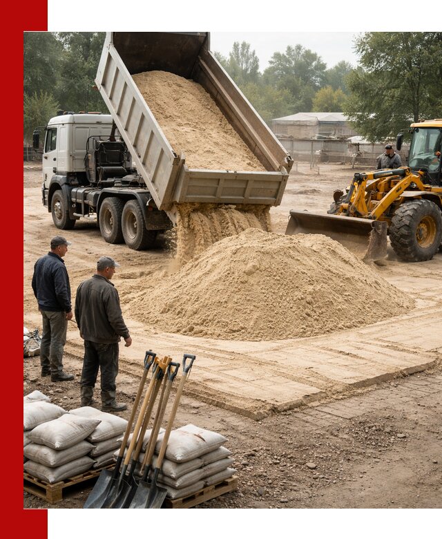 Доставка мытого песка в Лесне с самосвалами по выгодной цене
