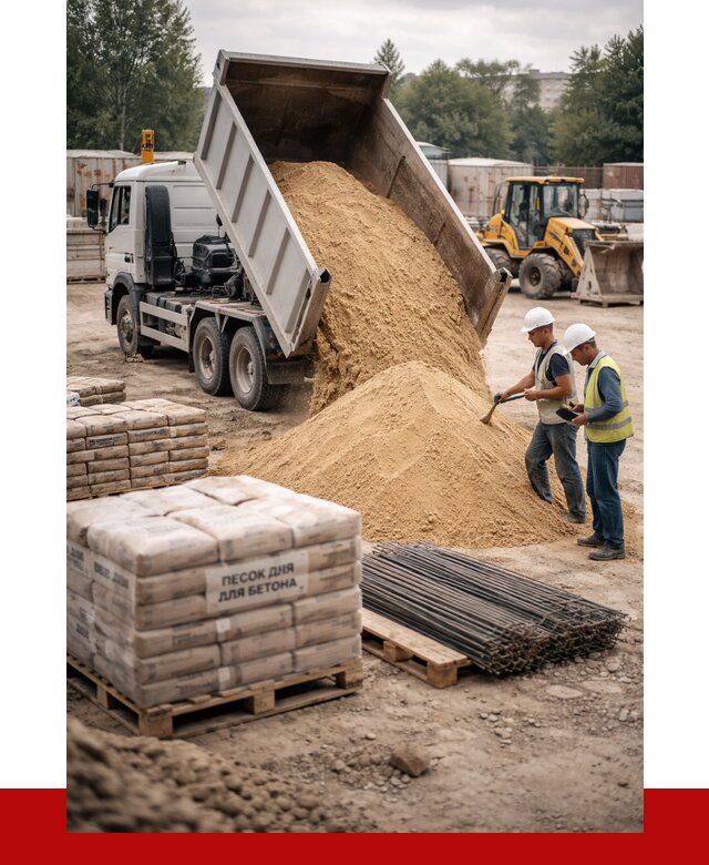 Песок для бетона в Лесне от 2599 р. с доставкой, ПРОНЕРУДЛсн