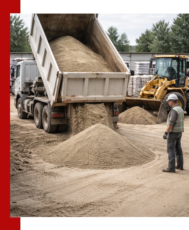 Поставка и доставка песка для бетона в Лесне