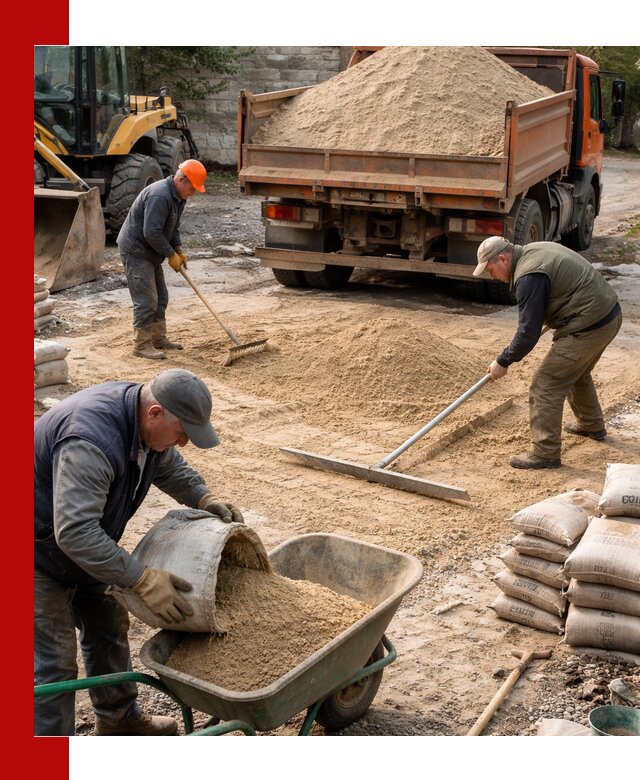 Поставка песка для стяжки в Лесне с быстрой доставкой