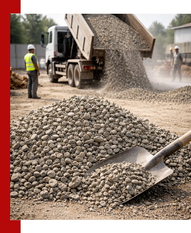 Доставка гравия фракции 20-40 в Лесне с самосвалами