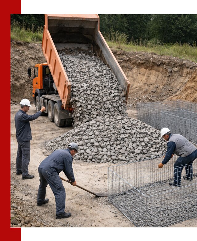 Камень для габионов с доставкой в Лесне быстро и надёжно
