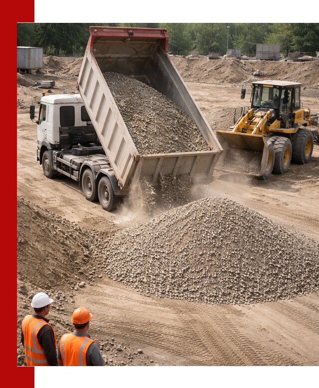 Щебень с песком (ЩГПС С2) с доставкой в Лесне