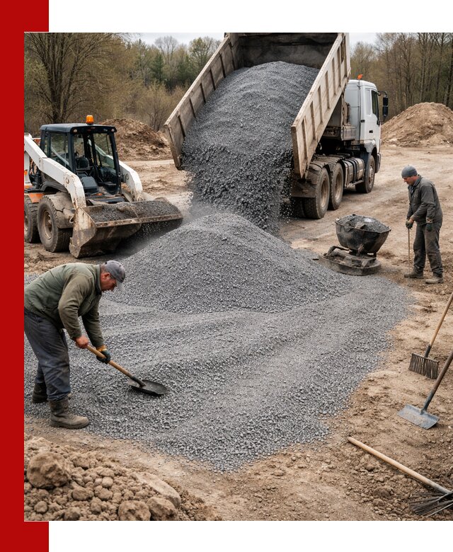 Отсев для подсыпки в Лесне — доставка и подсыпка на участок