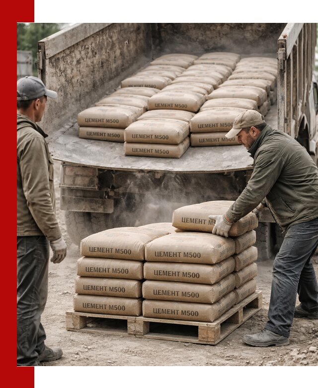 Цемент М500 с доставкой самосвалом в Лесне