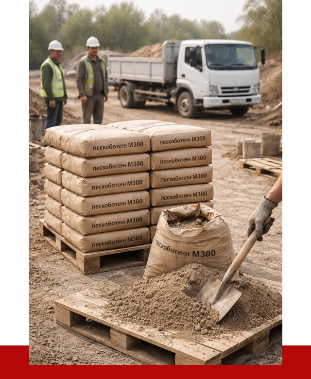 Пескобетон М300 в Лесне с доставкой от 4834 р. за куб | ПРОНЕРУДЛсн
