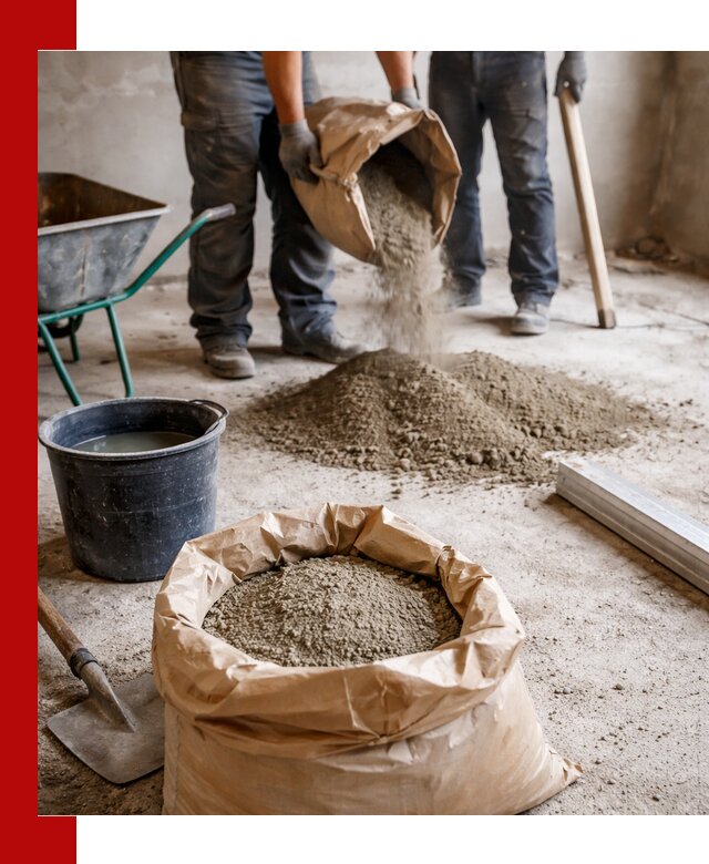 Доставка сухой смеси для стяжки в Лесне