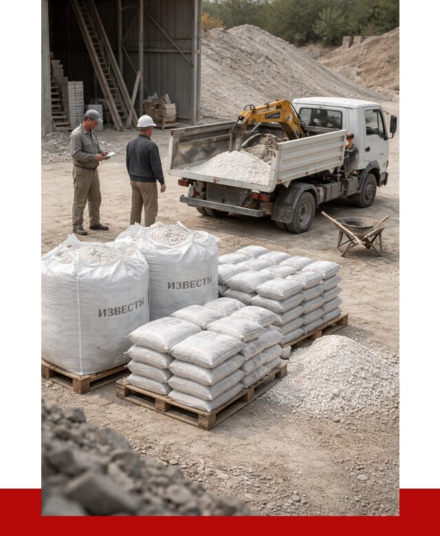 Известь строительная в Лесне с доставкой от 4366 р. | ПРОНЕРУДЛсн
