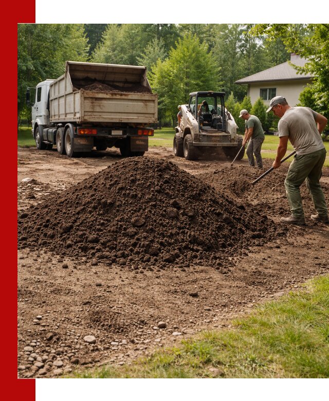Доставка и укладка грунта для газона в Лесне