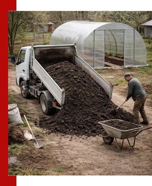 Чернозем для теплицы с доставкой в Лесне