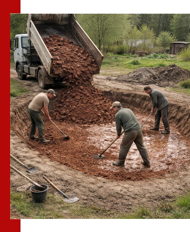 Купить качественную глину для пруда в Лесне