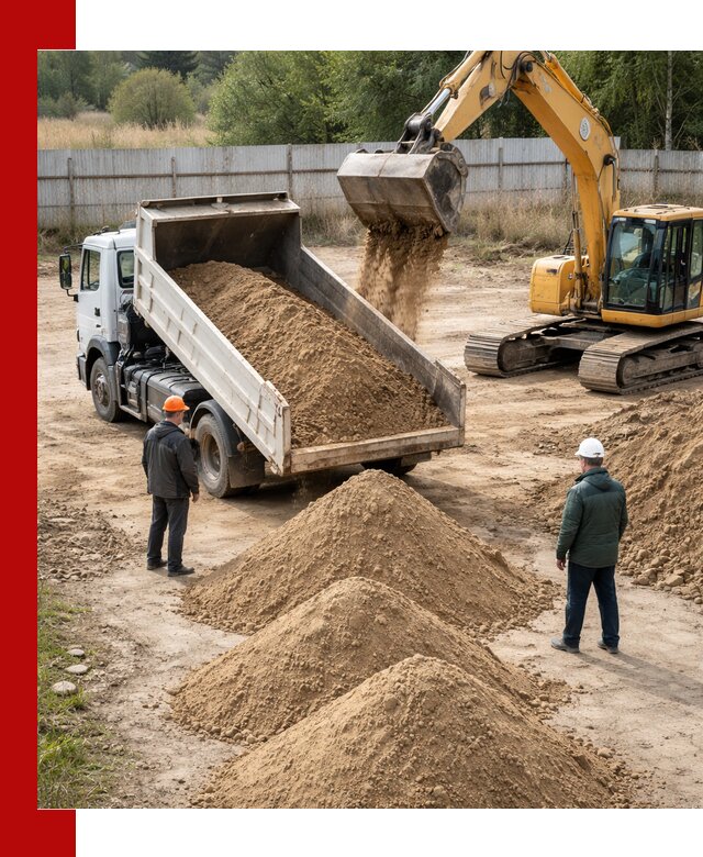 Доставка супеси вагонными и автопартиями в Лесне
