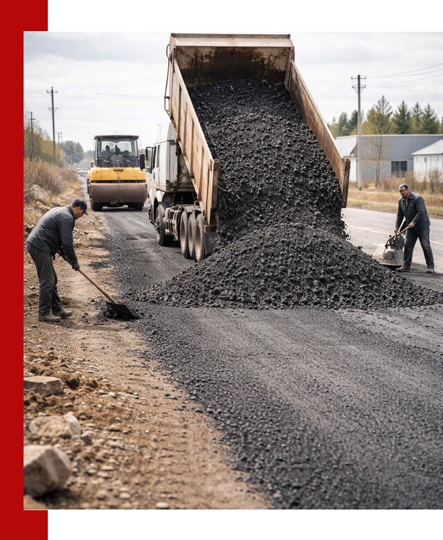 Асфальтовая крошка для дорог в Лесне — поставка и доставка