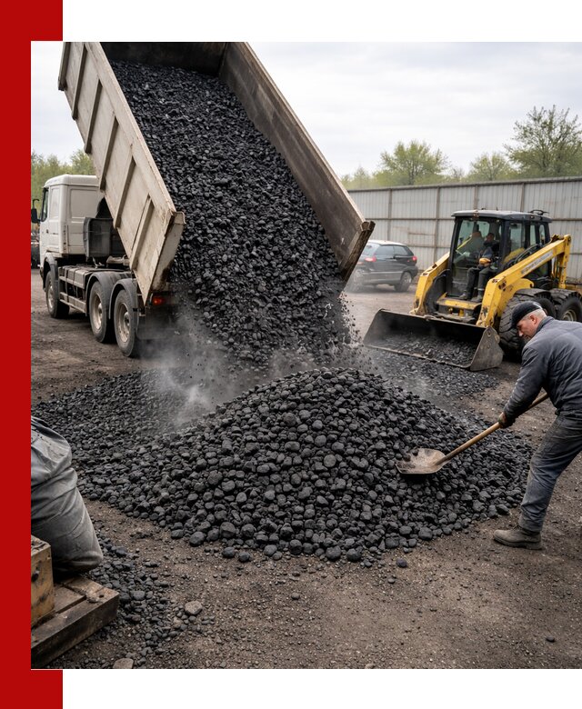 Доставка угля орех в Лесне оптом и в розницу