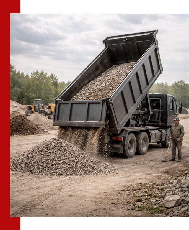 Доставка самосвалом 30 м3 по выгодным ценам в Лесне