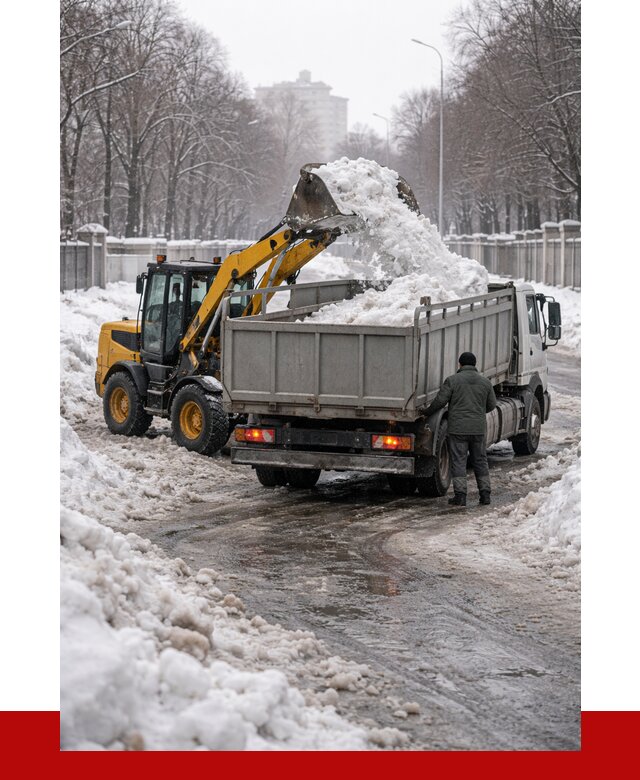 Вывоз снега с погрузкой в Лесне от 3638 р. ПРОНЕРУДЛсн