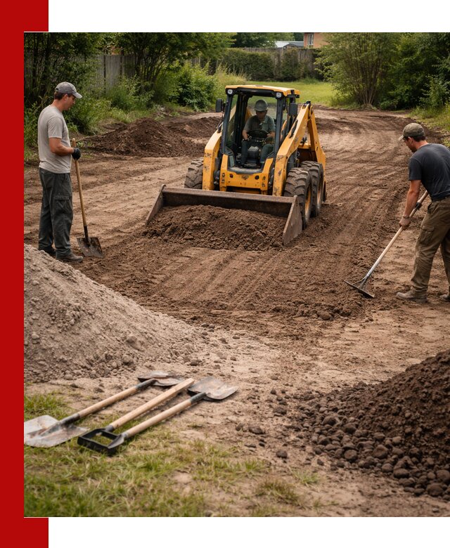Планировка участка грунтом с вывозом и доставкой в Лесне